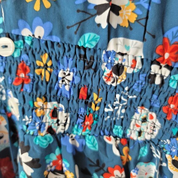 Modcloth Blue Skull Print Midi Dress - Picture 5 of 9